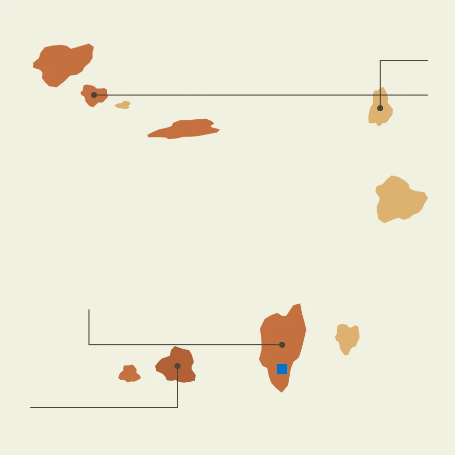 Illustration: the Cape Verde archipelago with annotation lines